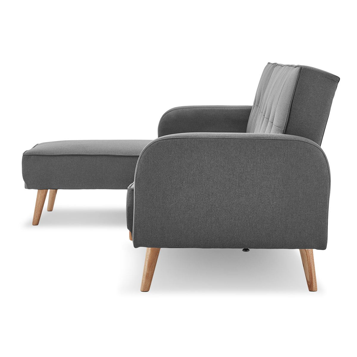 indoor furniture 3-Seater Corner Sofa Bed with Chaise Lounge - Dark Grey