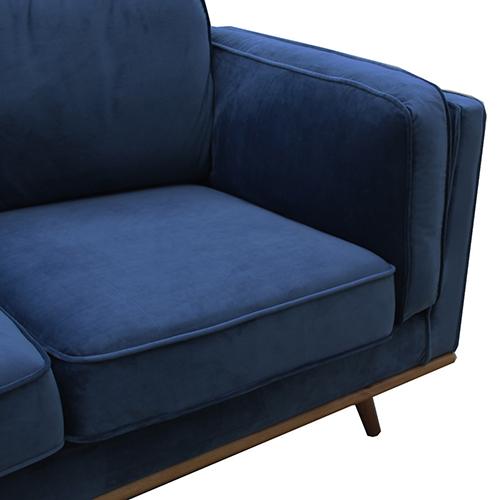 Sofas 3 Seater Fabric Cushion Modern Sofa Blue Colour