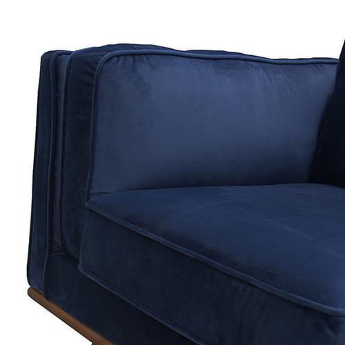 Sofas 3 Seater Fabric Cushion Modern Sofa Blue Colour