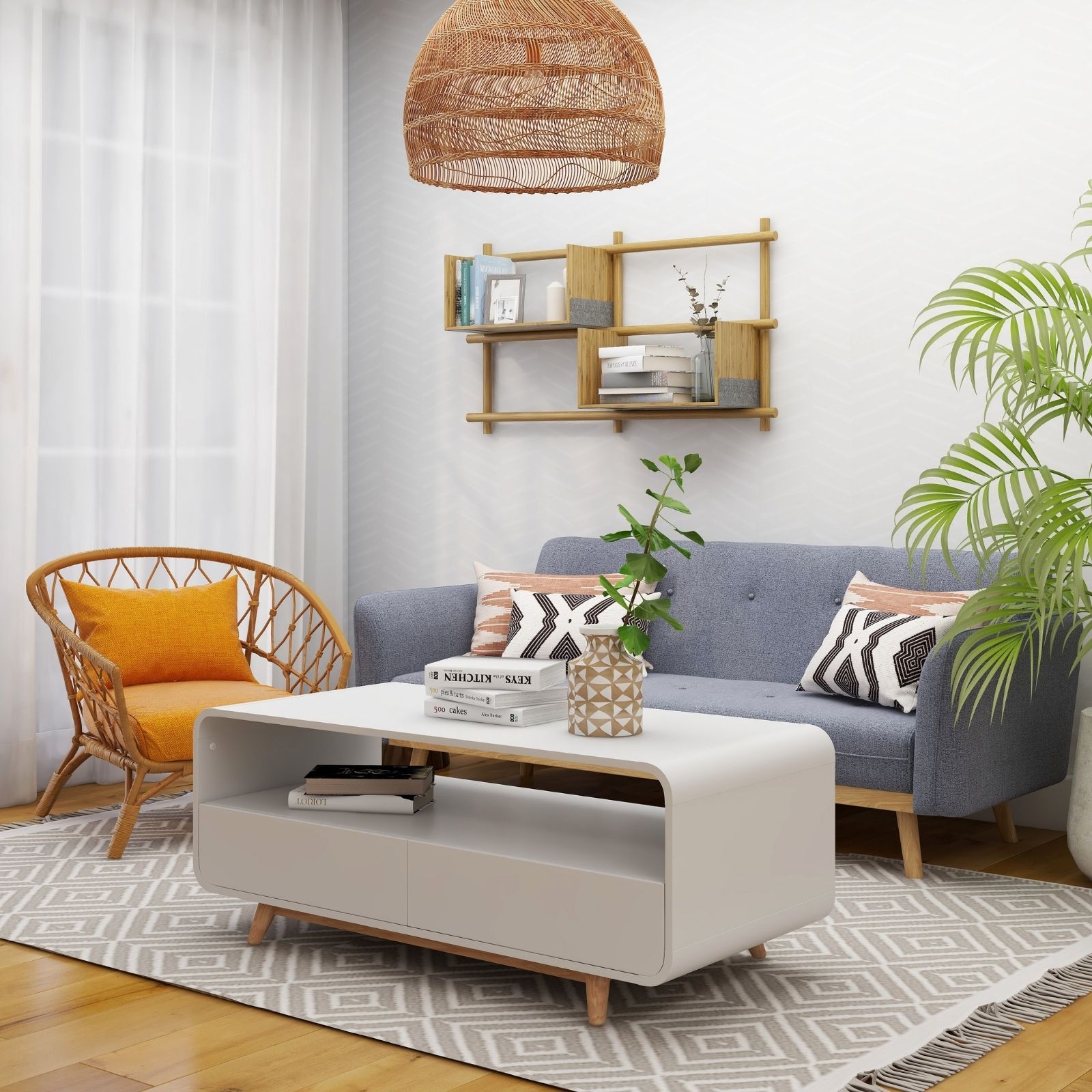 Fatherday-furniture 3-Seater Light Grey Foldable Sofa Bed