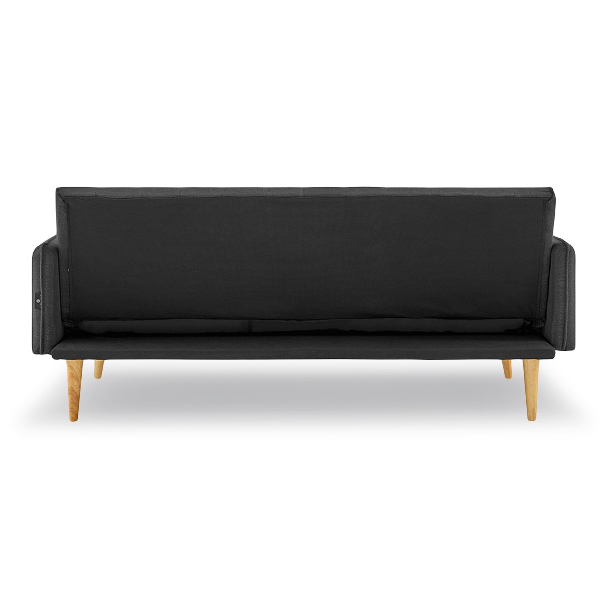 indoor furniture 3 Seater Modular Linen Fabric Sofa Bed Couch - Black