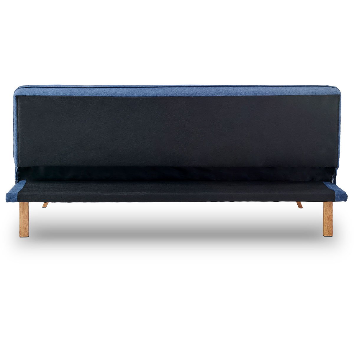 indoor furniture 3 Seater Modular Linen Fabric Sofa Bed Couch  - Dark Blue