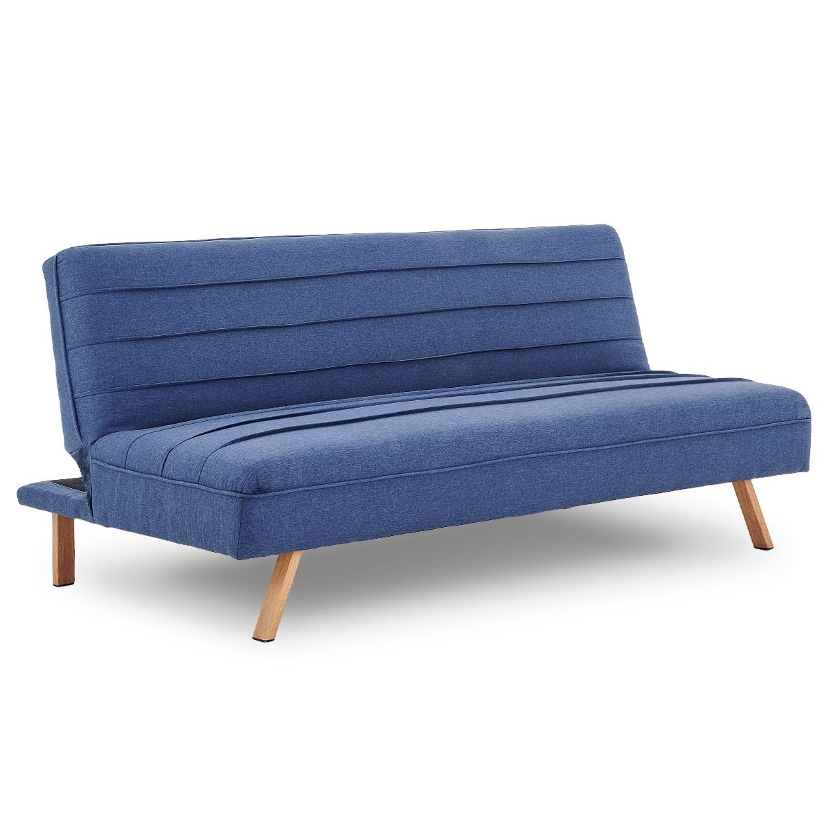 indoor furniture 3 Seater Modular Linen Fabric Sofa Bed Couch  - Dark Blue