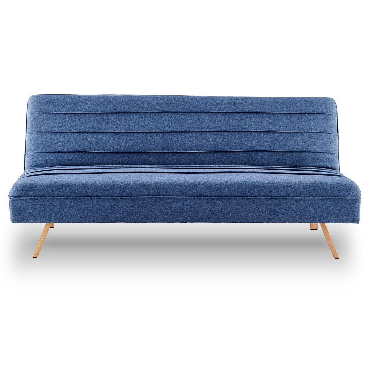 indoor furniture 3 Seater Modular Linen Fabric Sofa Bed Couch  - Dark Blue