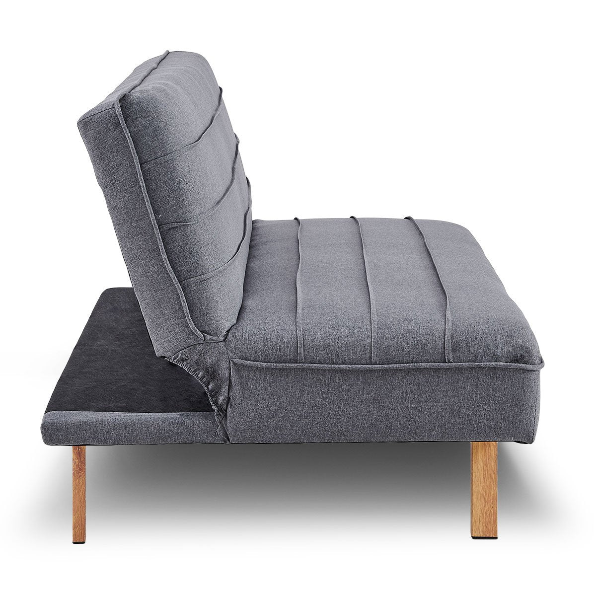 indoor furniture 3 Seater Modular Linen Fabric Sofa Bed Couch - Dark Grey