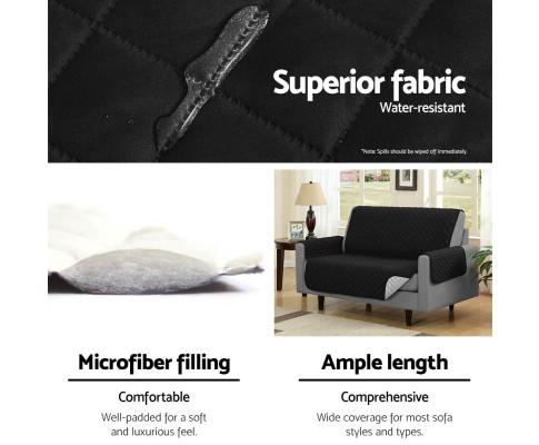 home & garden 3 Seater Slipcovers Black/Red
