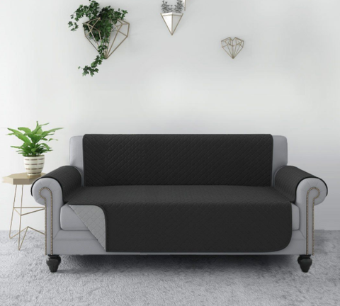 home & garden 3 Seater Slipcovers Grey/Dark Grey