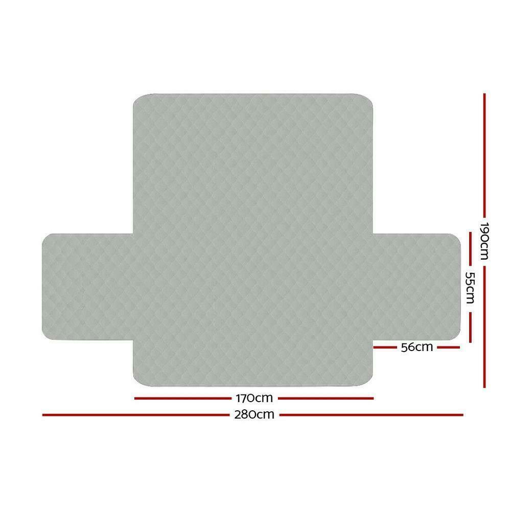 home & garden 3 Seater Slipcovers Grey/Dark Grey