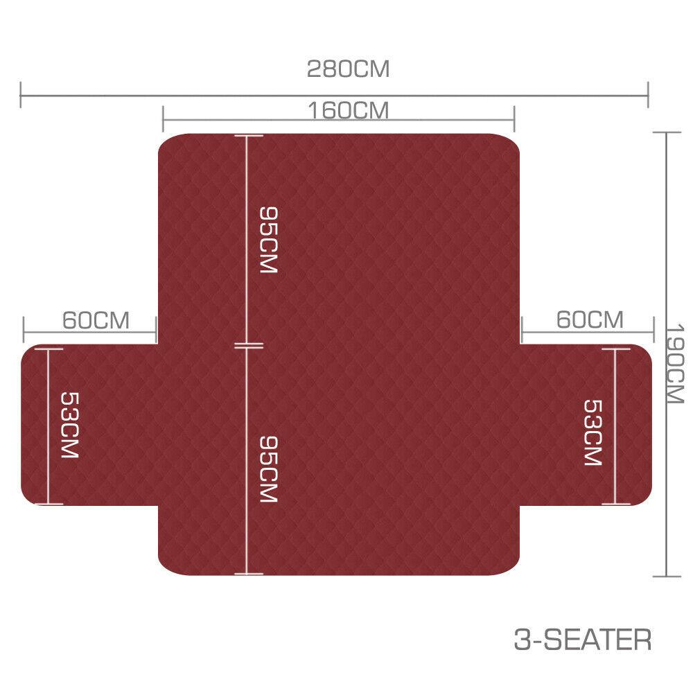 living room 3 Seater Sofa Covers Couch Slipcovers Brown