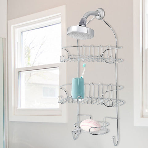 Toilet Paper Holders 3-Tier Bathroom Shower Caddy Organiser Bath Shelf