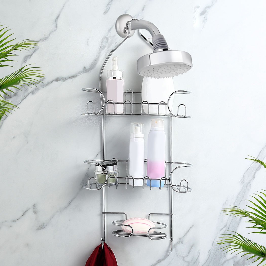 Toilet Paper Holders 3-Tier Bathroom Shower Caddy Organiser Bath Shelf