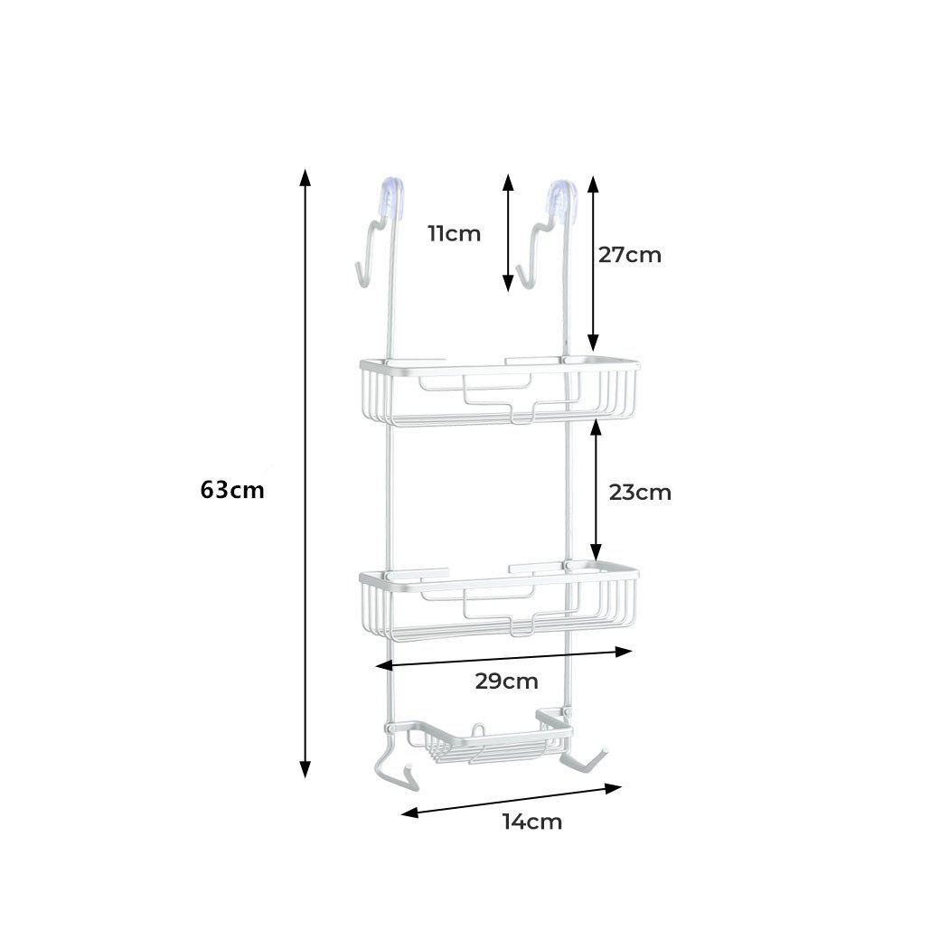 Toilet Paper Holders 3-Tier Bathroom Shower Caddy Organiser Storage Rack