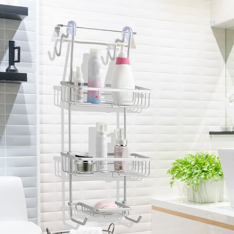 Toilet Paper Holders 3-Tier Bathroom Shower Caddy Organiser Storage Rack