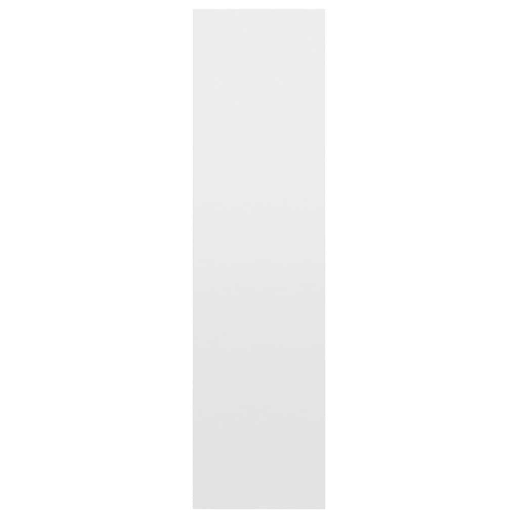 3-Tier Book Cabinet High Gloss White 40x30x114 cm Chipboard