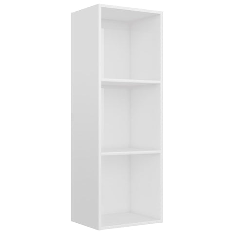 3-Tier Book Cabinet High Gloss White - Chipboard