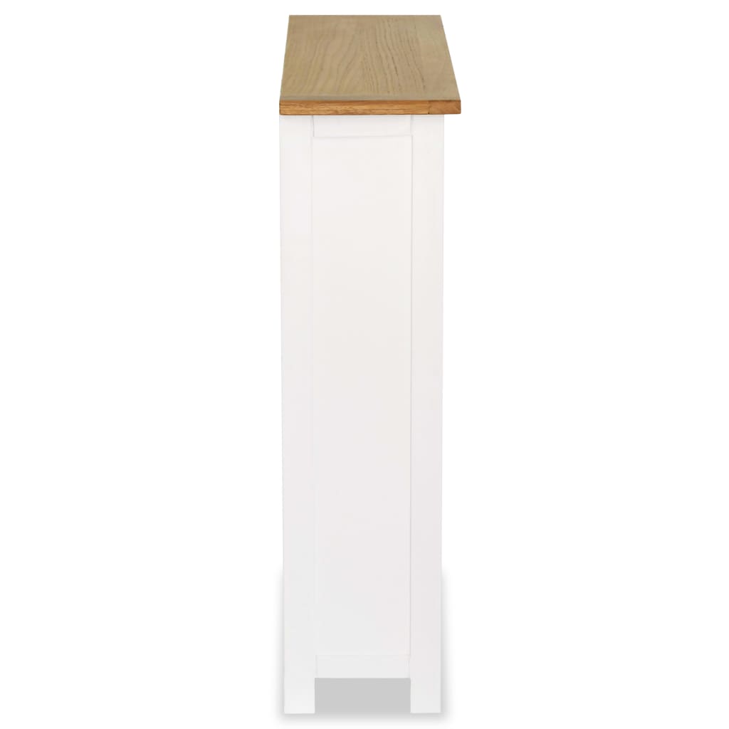 3-Tier Bookcase 72x22,5x82 cm Solid Oak Wood