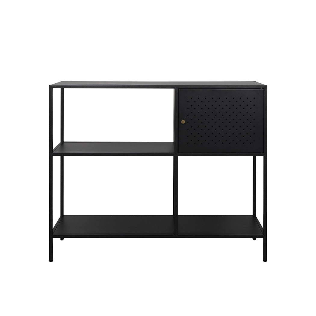 3-Tier Console Table Hallway Side Display Shelf Office Furniture Black