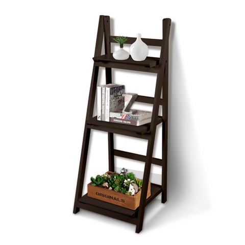 living room 3 Tier Ladder Shelf Stand Storage Book Shelves Shelving Display Rack