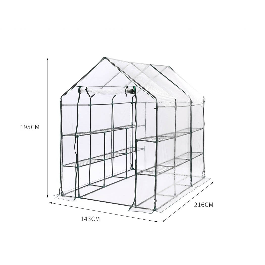 outdoor living 3 Tier Walk In Greenhouse Garden Shed PVC Cover Film Tunnel Green House Plant