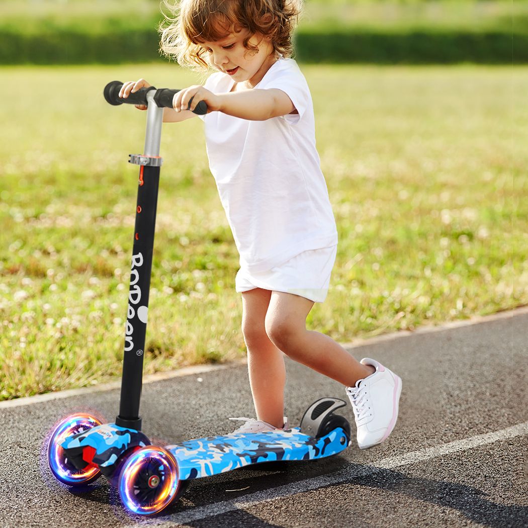 3 Wheels Kids Scooter Adjustable Height Flashing LED Toddler Toys