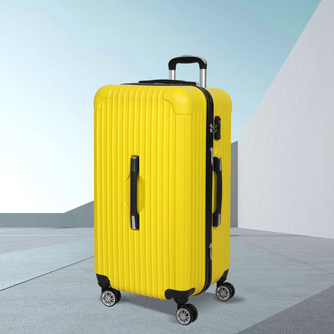 30" Luggage Travel Suitcase Trolley Case Packing Waterproof Yellow