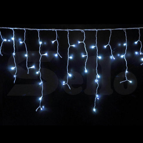 300 Led Curtain Fairy String Lights Cool White