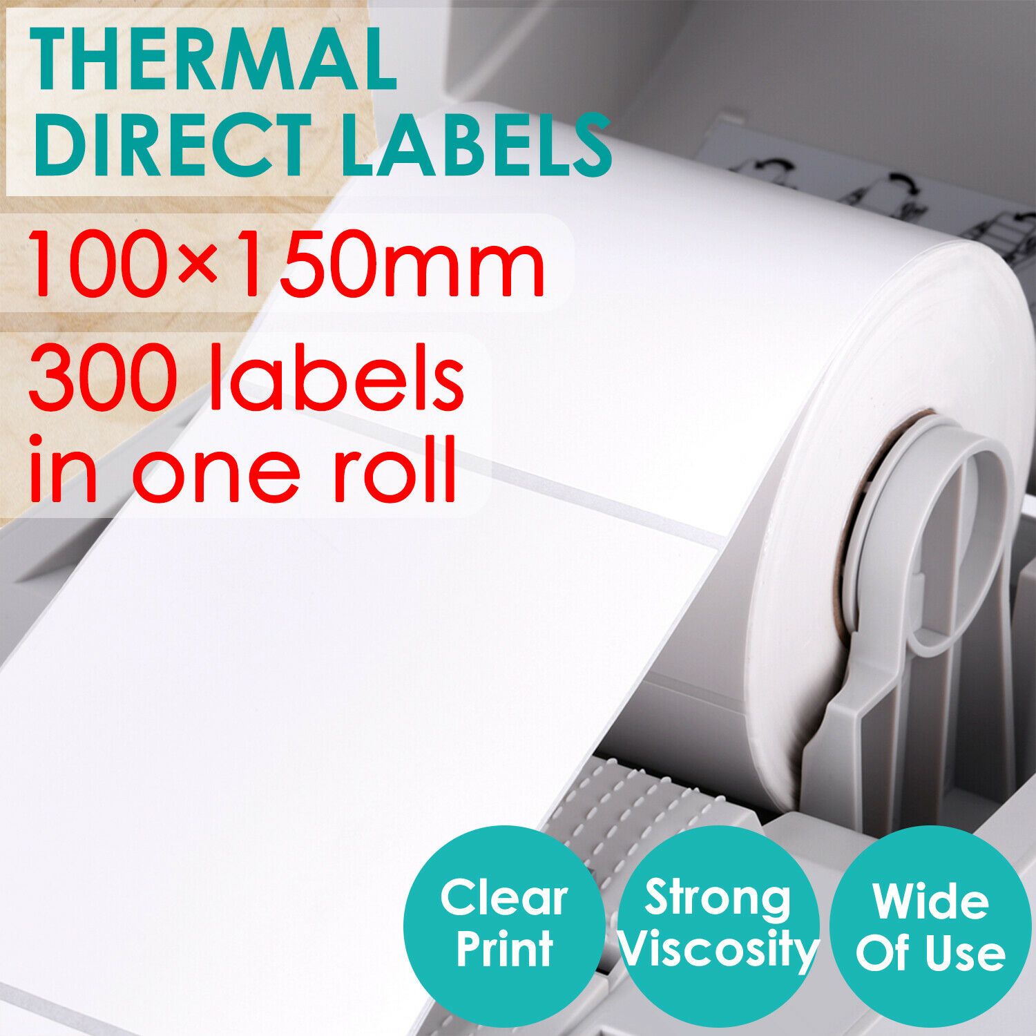 Storage & Packaging 300 Pcs 100x150mm Thermal Direct Print Label