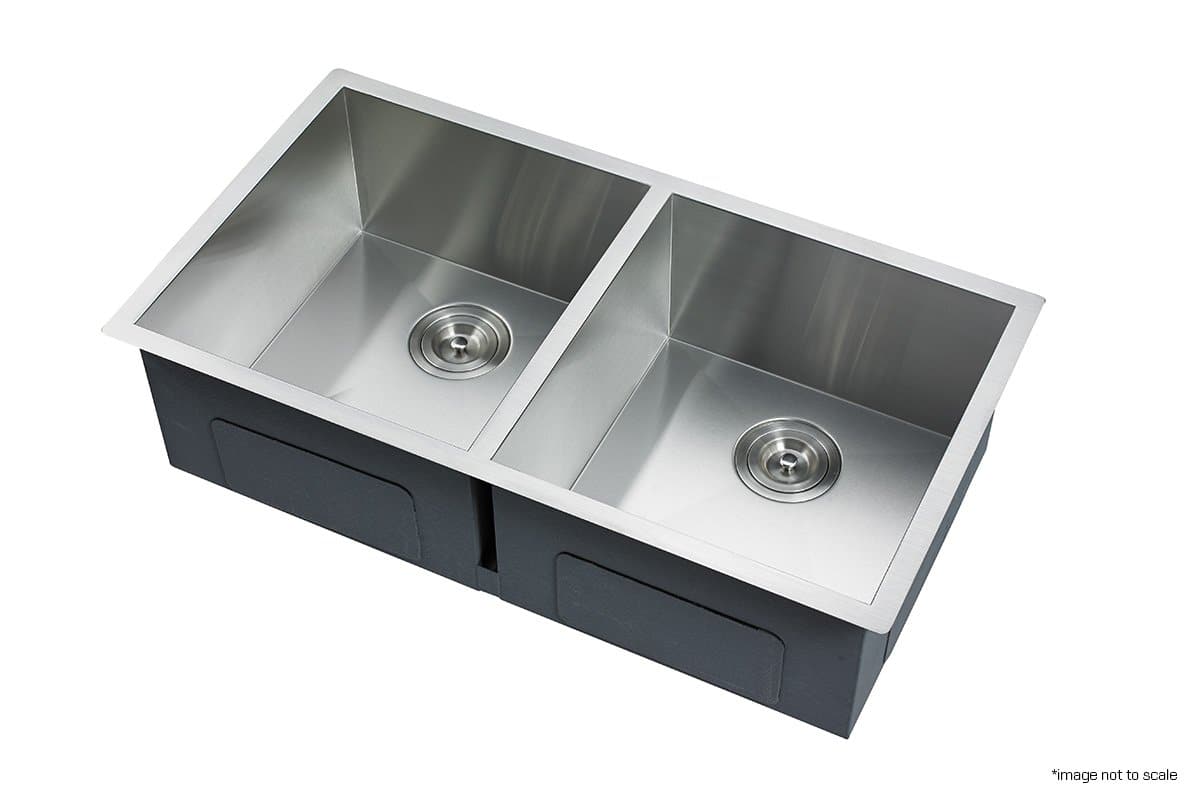 304 Stainless Steel Undermount Topmount Kitchen Laundry Sink - 865 x 440mm