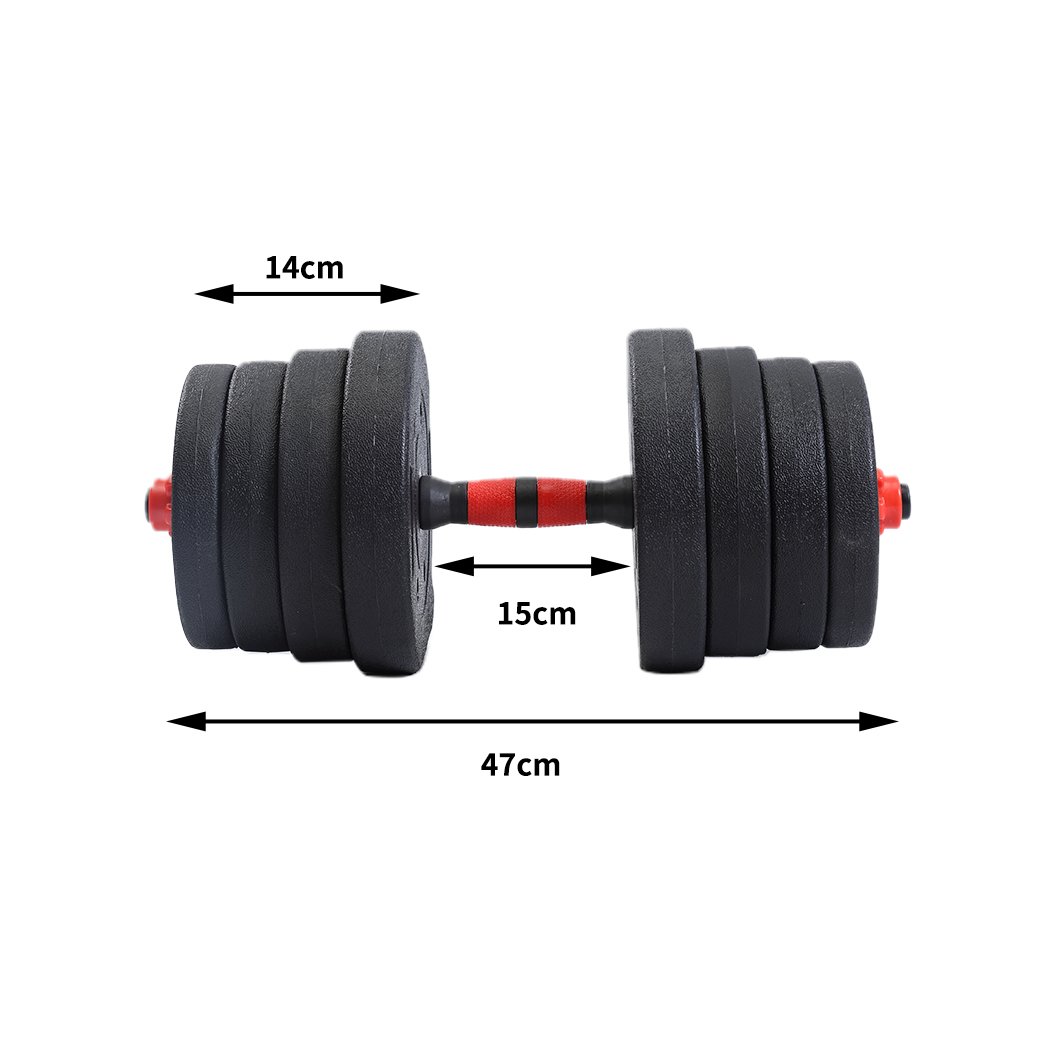 health fitness&sport 30KG Adjustable Rubber Fitness Dumbbells