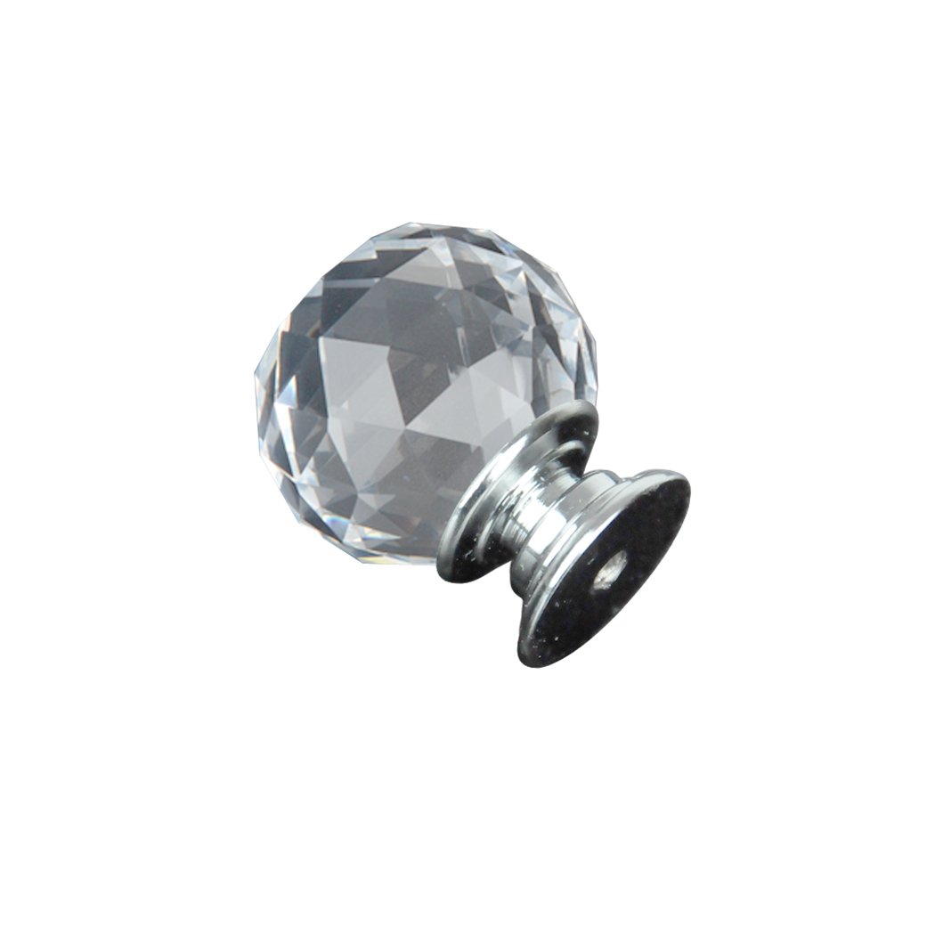 Door Crystal Knob 30mm 10Pack Clear Crystal Glass Door Pull Knobs