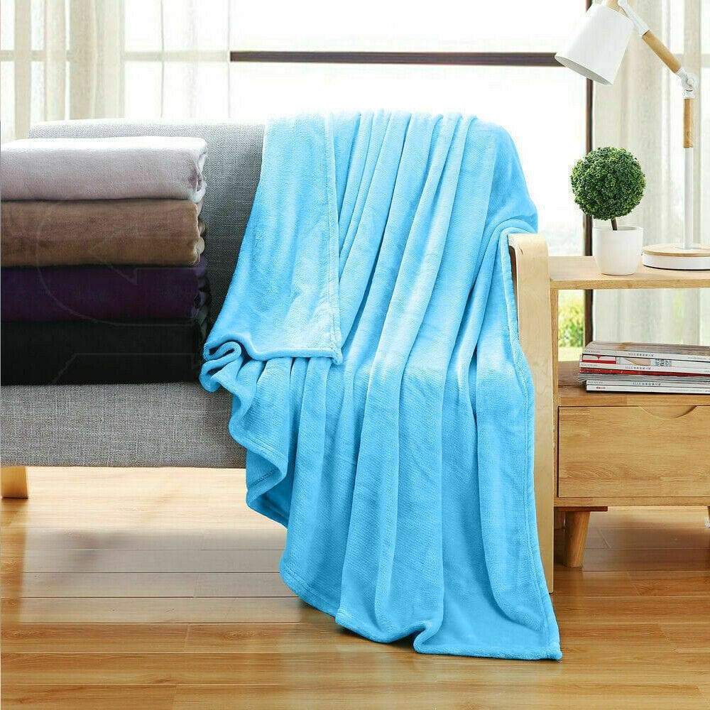 bedding 320GSM 220x240cm Ultra Soft Mink Blanket Warm Throw in Teal Colour