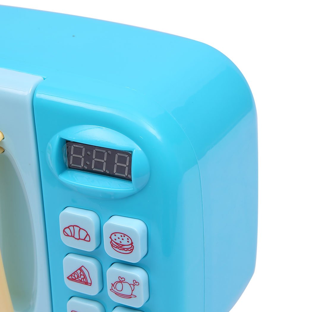 kids products 32x Kids Kitchen Play Set Electric Microwave - Blue