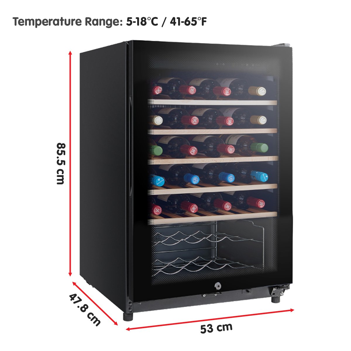 kitchen 34 bottle wine fridge