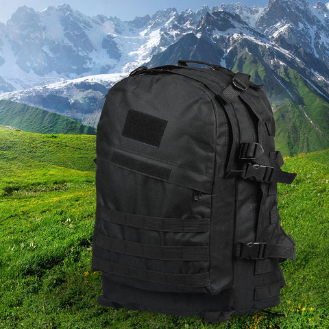 35L Waterproof Backpack Military Hiking Camping Rucksack Outdoor Black