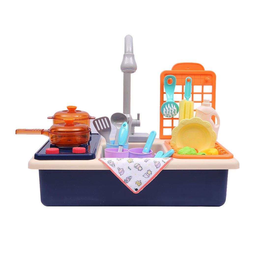kids products 35x Kids Kitchen Play Set Dishwasher Sink - Blue