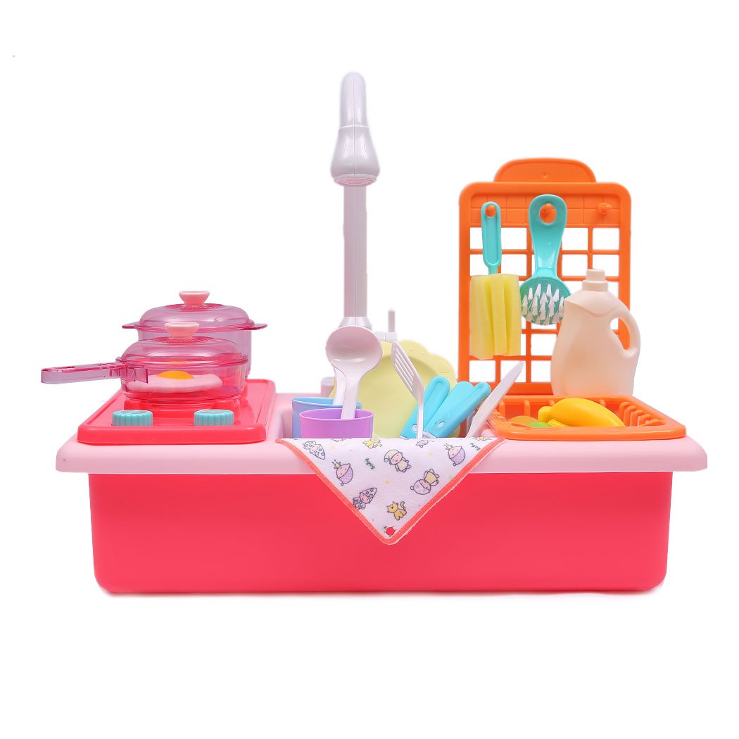 kids products 35x Kids Kitchen Play Set Dishwasher Sink - pink