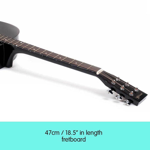 38in Cutaway Acoustic Guitar with guitar bag - Black