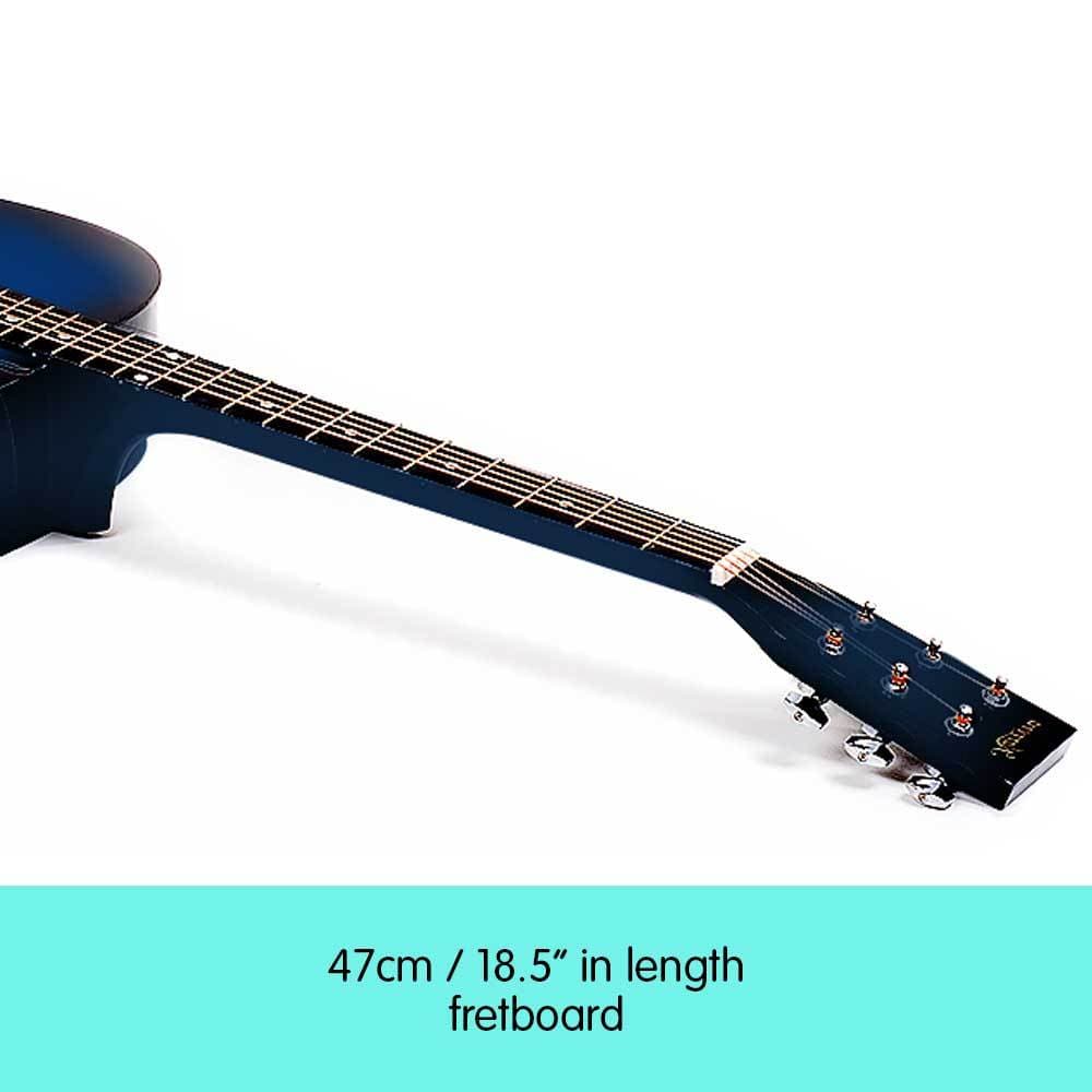 38in Cutaway Acoustic Guitar with guitar bag - Blue Burst