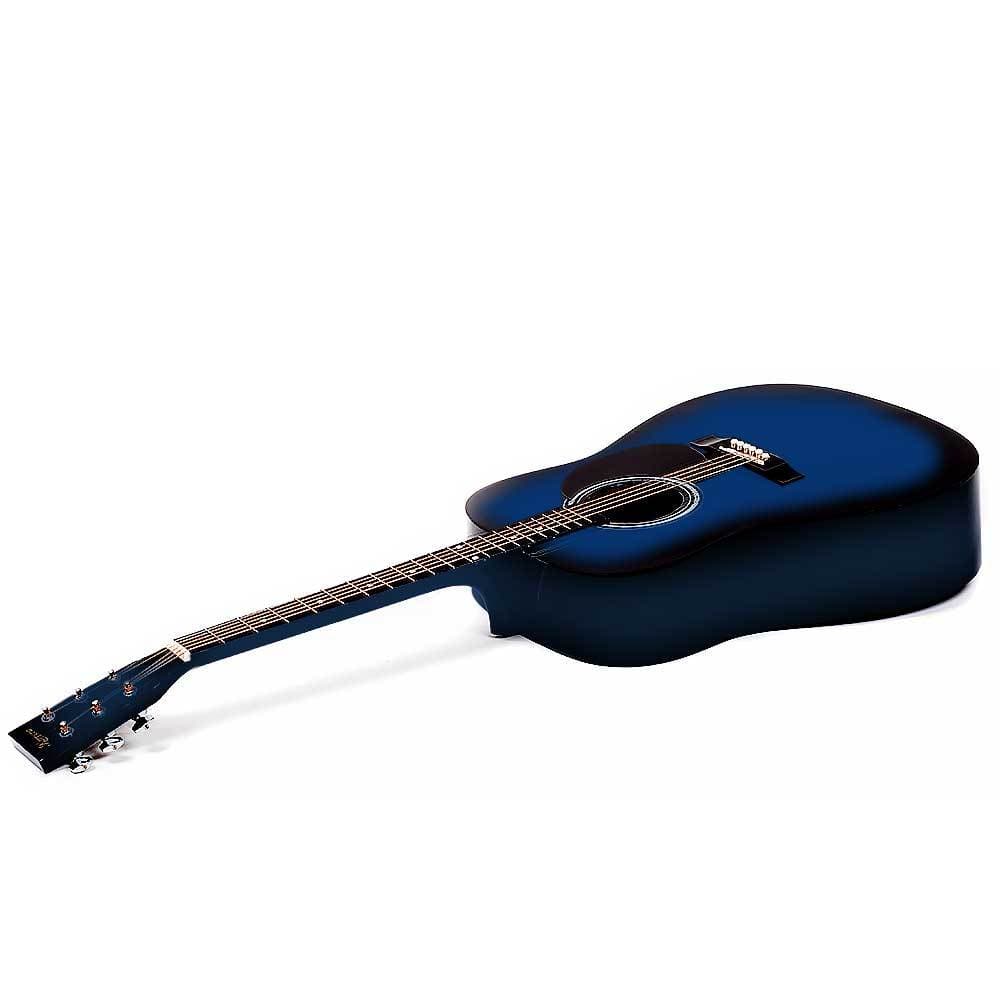 38in Cutaway Acoustic Guitar with guitar bag - Blue Burst