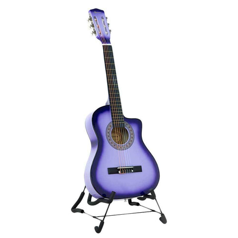 38in Cutaway Acoustic Guitar with guitar bag - Purple Burst