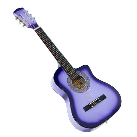 38in Cutaway Acoustic Guitar with guitar bag - Purple Burst