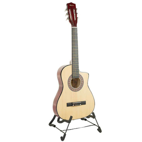 38in Pro Cutaway Acoustic Guitar with guitar bag - Natural