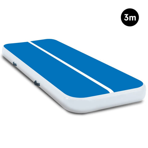3m Airtrack Tumbling Gymnastics Exercise Mat Air Track - Blue White