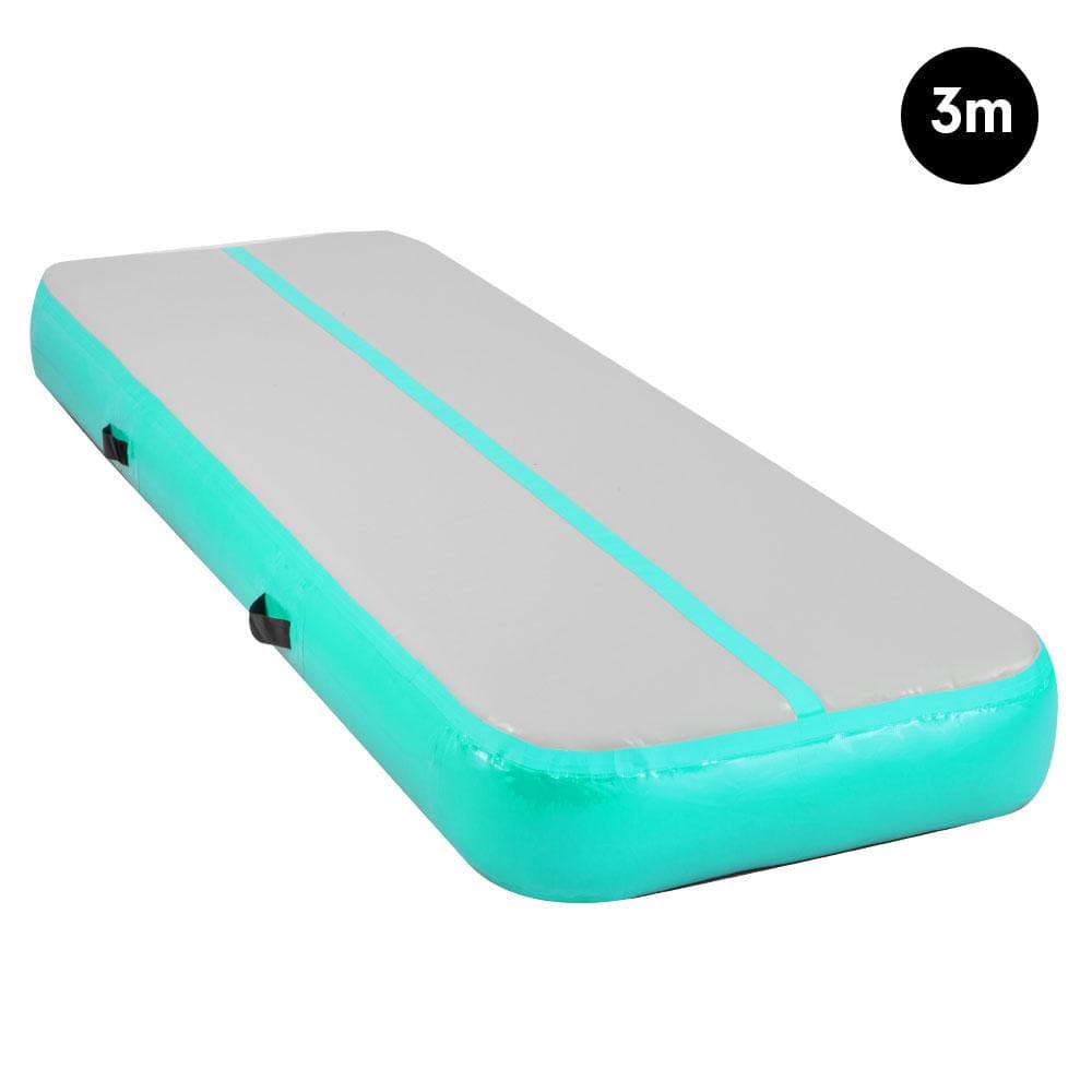 3m Airtrack Tumbling Mat Gymnastics Exercise 20cm Air Track - Green
