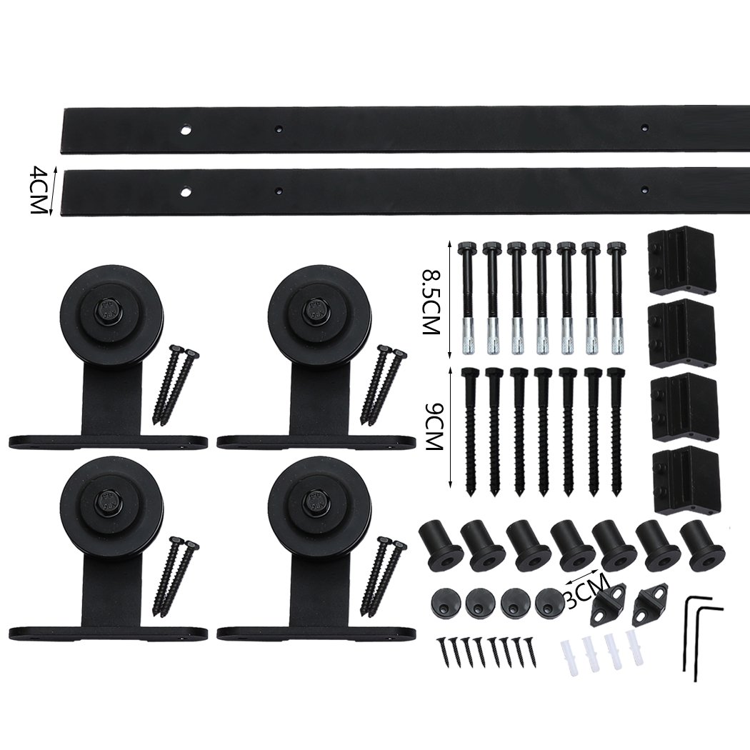 Living Room 3M Antique Double Sliding Barn Door Roller Kit
