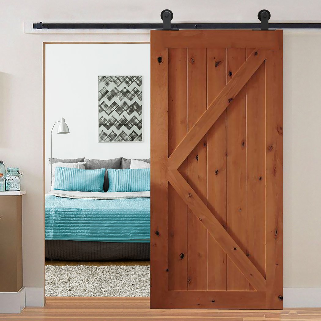 Living Room 3M Antique Single Sliding Barn Door Roller Kit