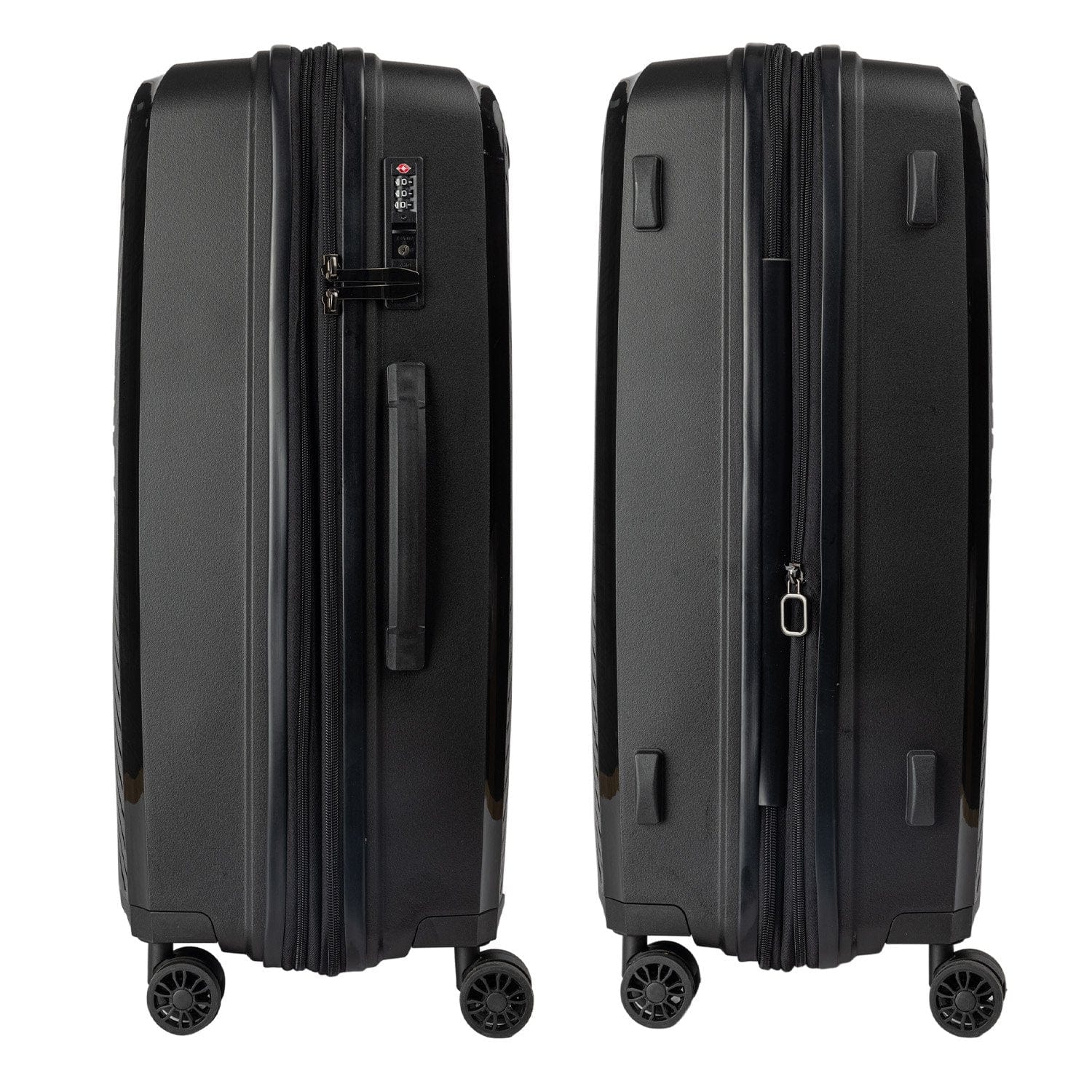 3PC Astra Luggage Set Hard Shell Suitcase - Obsidian Black