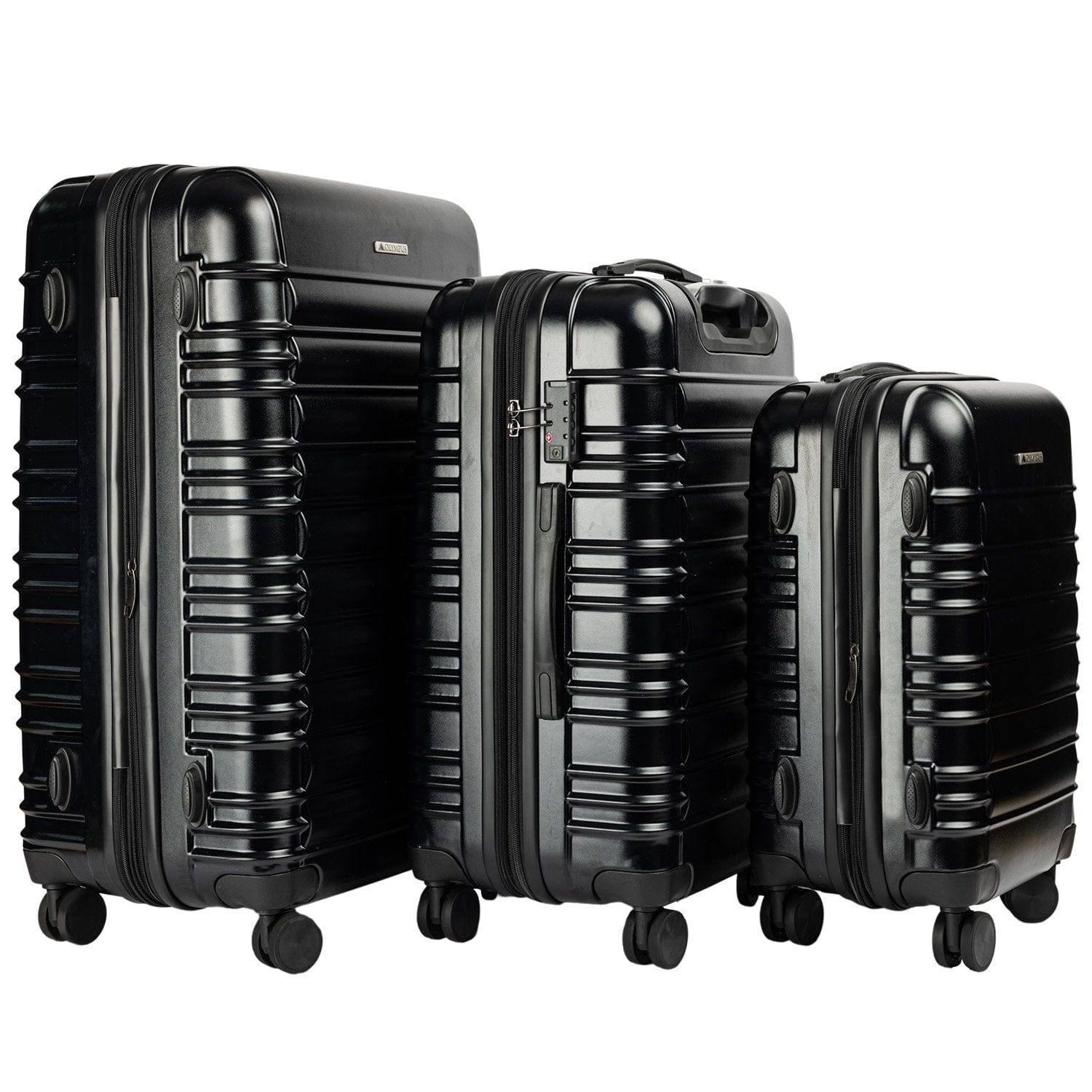 3PC Noctis Luggage Set Hard Shell ABS+PC - Stygian Black