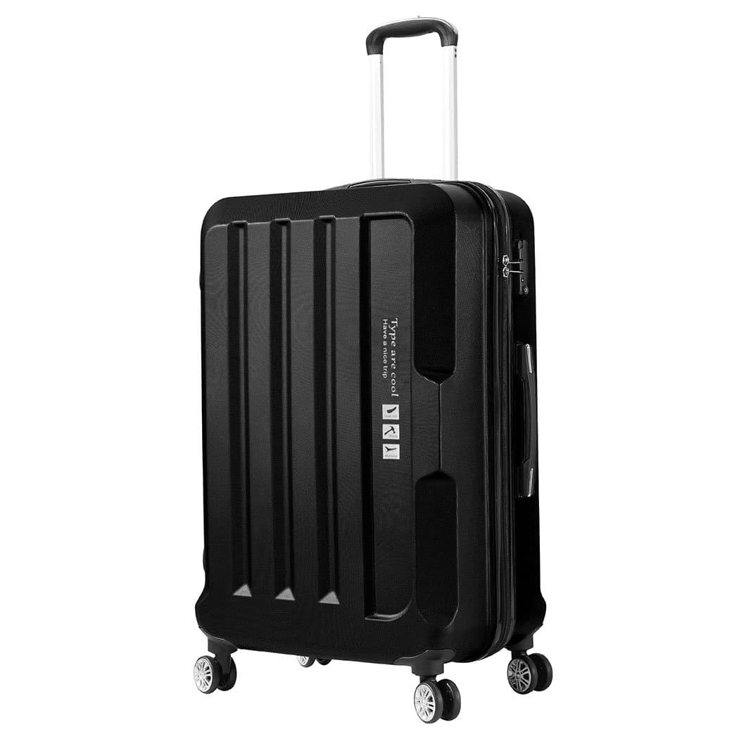 travelling 3pcs Luggage Sets Travel Hard Case Lightweight Suitcase TSA lock Black