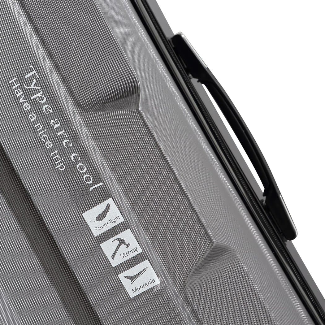 travelling 3pcs Luggage Sets Travel Hard Case Lightweight Suitcase TSA lock Dark Grey